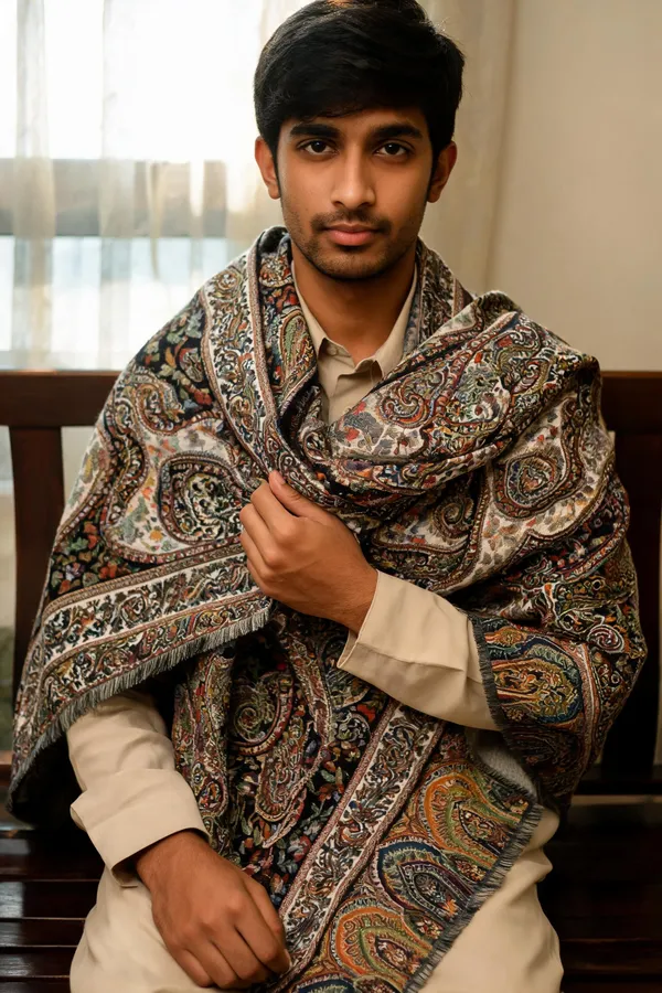 Multicolor_Wool_Shawl_For_Unisex