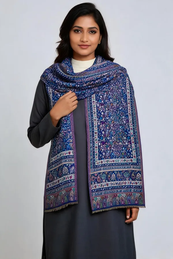 Blue_Wool_Stole_For_Unisex
