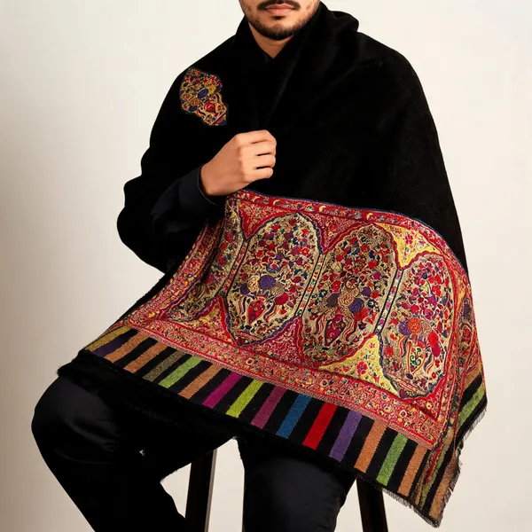 Black_Wool_Shawl_For_Unisex