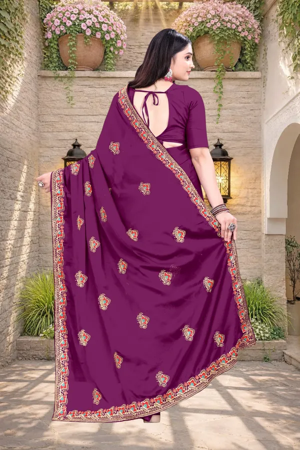 Purple_Star_Georgette_Printed_Saree_For_Women
