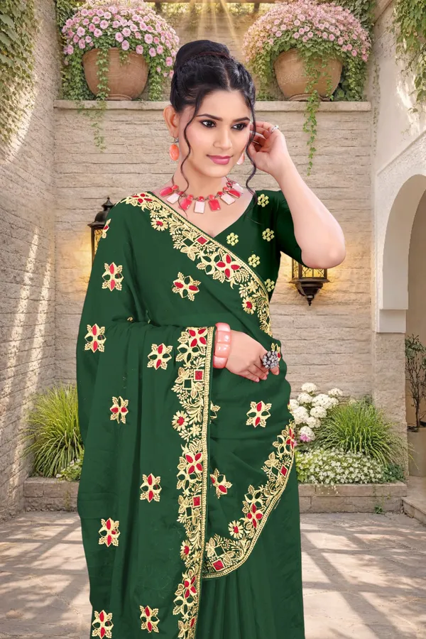 Green_Star_Georgette_Floral_Embroidered_Saree_For_Women