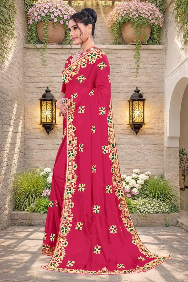 Pink_Star_Georgette_Embroidered_Saree_For_Women