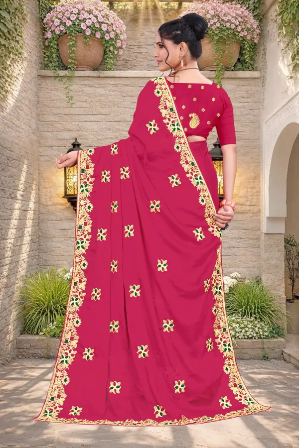Pink_Star_Georgette_Embroidered_Saree_For_Women
