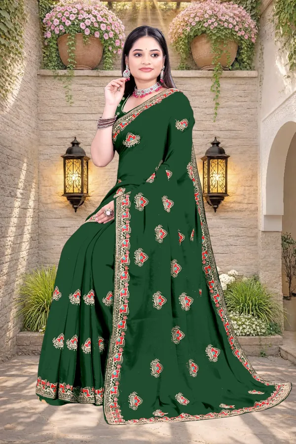 Green_Star_Georgette_Printed_Ethnic_Saree_For_Women