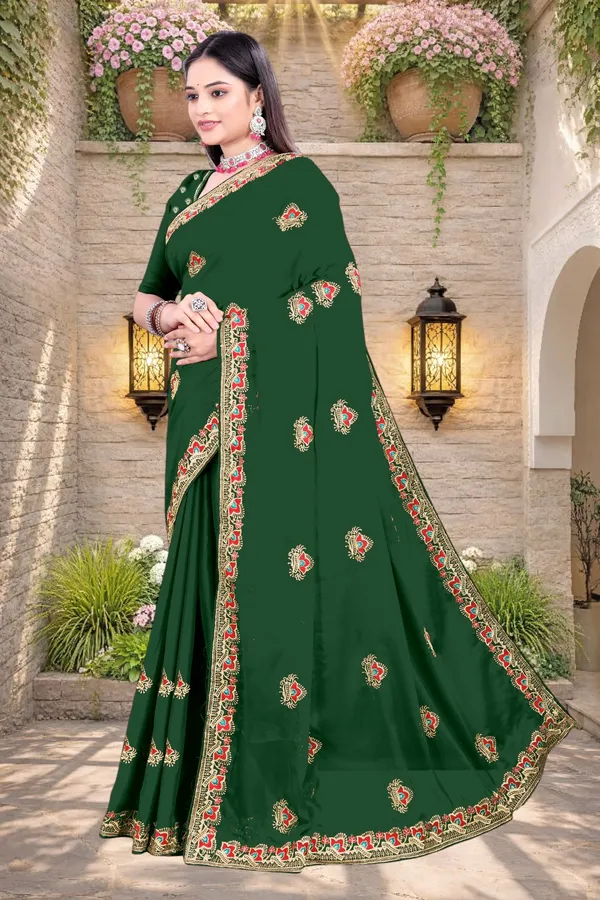 Green_Star_Georgette_Printed_Ethnic_Saree_For_Women