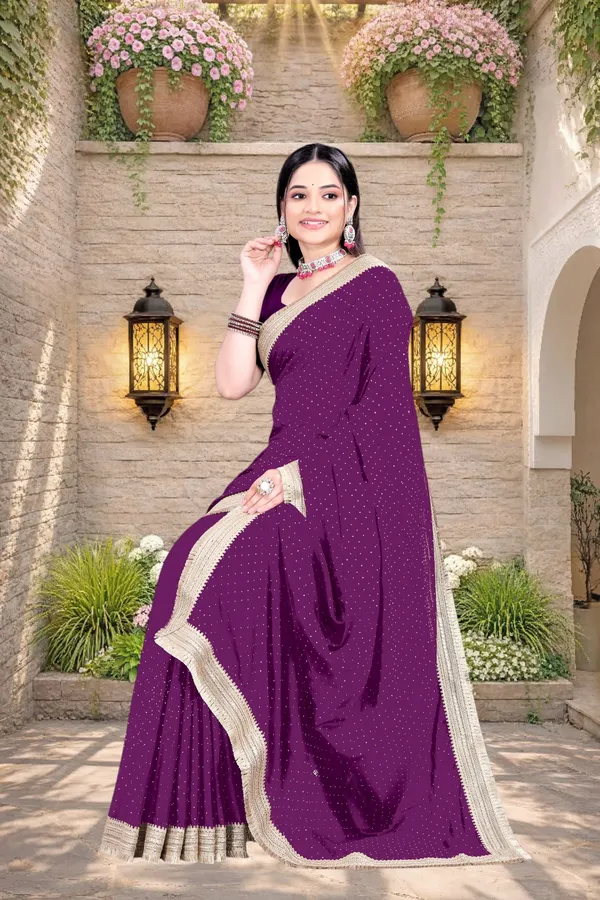 Purple_Star_Georgette_Embellished_Saree_For_Women