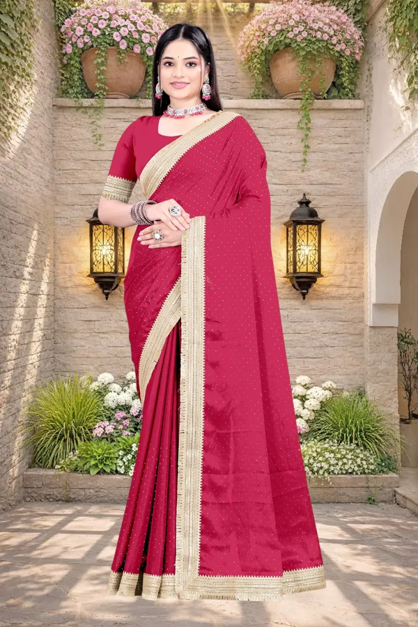 Pink_Star_Georgette_Embellished_Saree_For_Women