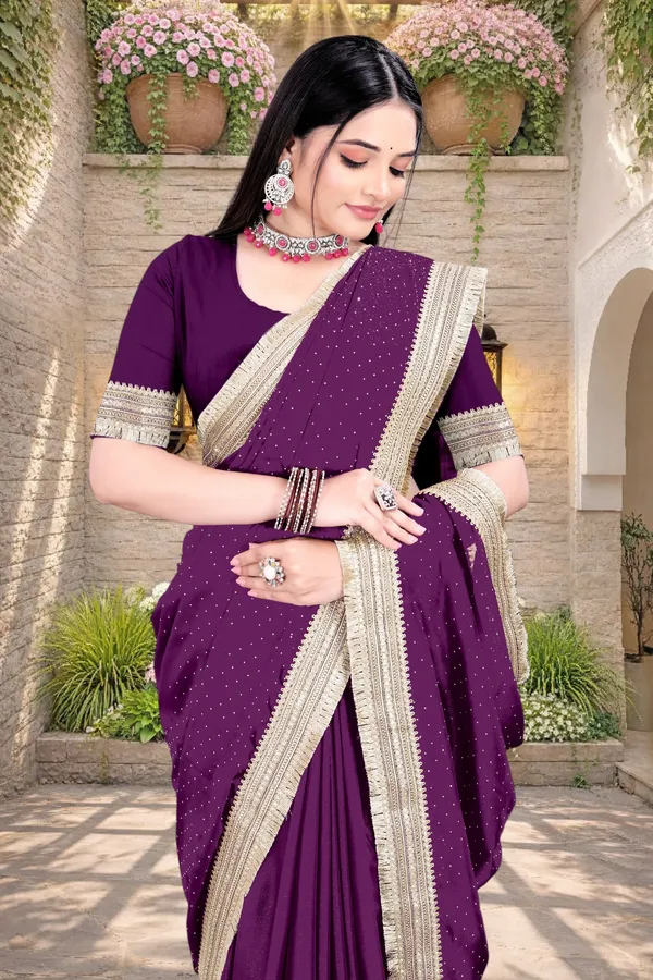 Purple_Star_Georgette_Embellished_Saree_For_Women
