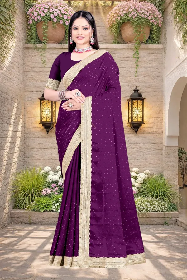 Purple_Star_Georgette_Embellished_Saree_For_Women