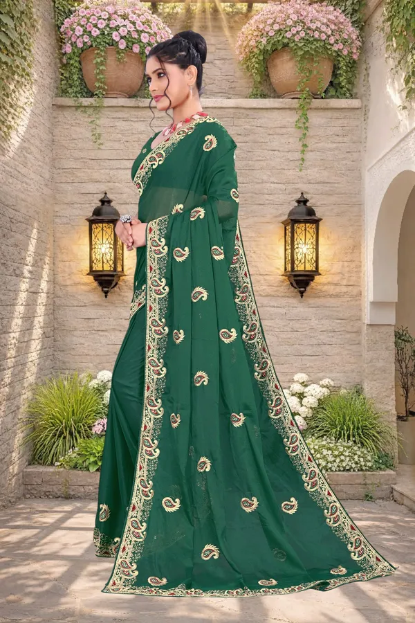 Green_Star_Georgette_Embroidered_Saree_For_Women