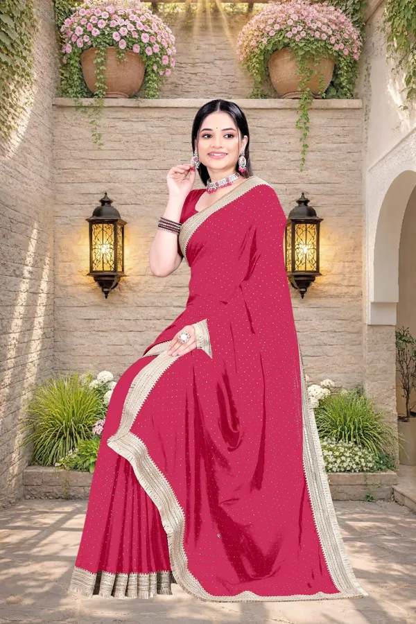 Pink_Star_Georgette_Embellished_Saree_For_Women