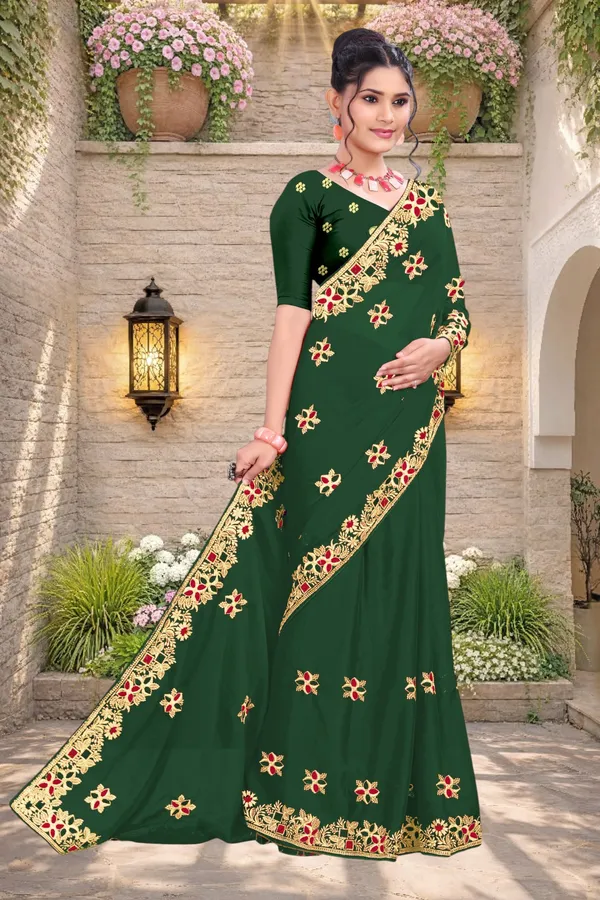 Green_Star_Georgette_Floral_Embroidered_Saree_For_Women
