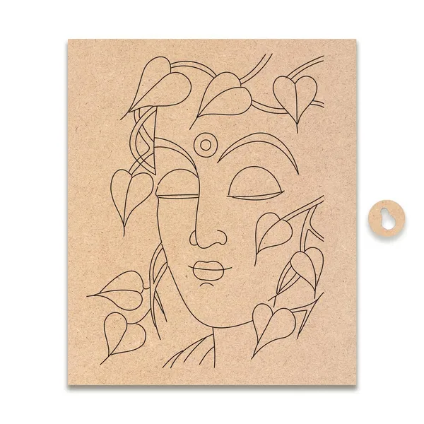 MDF_Art_and_Craft_Board_for_DIY_Painting,_Pre-Marked_Buddha_Face_Coloring,_Mandala,_Lippan_and_Resin_Art_for_Kids,_Adults,_Artists_and_Art_Students,_Ready-to-Paint_Wooden_Board_for_Home_Decoration_and_Gifting