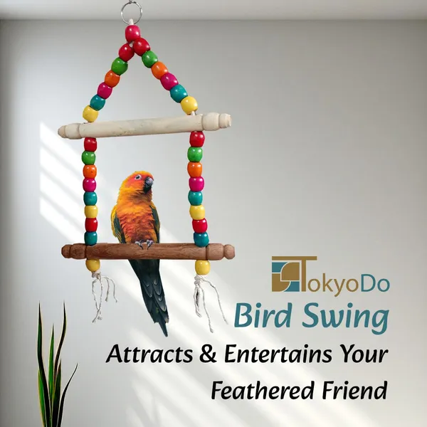 Tokyodo_Bird_Swing_Toy_For_Parrots_And_Budgies_2_Step_Hanging_Swing_Colorful_Wooden_Beads_Bells_Hammock_Perch_Hanging_Cage_Accessory_For_Parakeets_Lovebirds_Cockatiels_Small_Birds_-_Pack_of_3