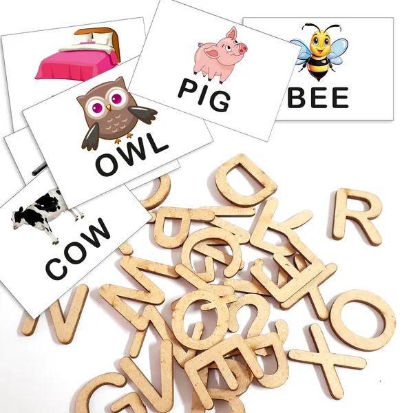 Tokyodo_Wooden_Lowercase_Alphabet_Learning_and_Word_Making_Game_Set,_3_Sets_of_Small_ABC_Letter_Cutouts_with_Spelling_Flashcards_for_Kids,_DIY_Educational_Craft_Kit_for_Toddlers_and_Preschoolers_to_Develop_Letter_Recognition,_Word_Formation_and_Early_Literacy_Skills
