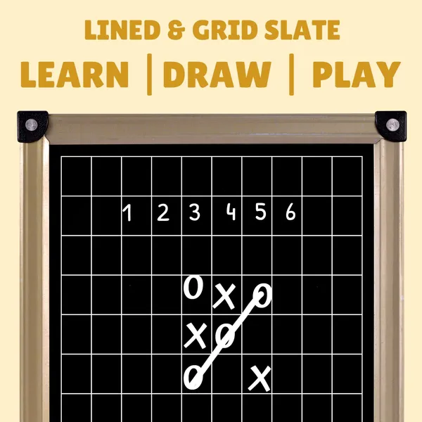 Double_Sided_Educational_Slate_Black_Mdf_20_X_25_Cm_Chalkboard_With_Gold_Tin_Frame_Handwriting_Practice_Includes_3_Letter_Spelling_Flashcards_2_Line_Graph