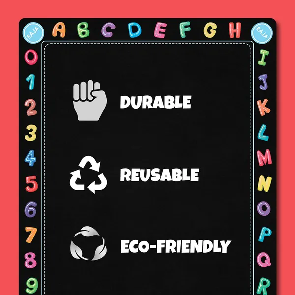 Tokyodo_Pre_Printed_Rewriting_Slates_Chalk_Board_For_Kids_Double_Sided_Writing_Learning_Black_Board_With_4_Letter_Spelling_Cards_2_Friuits_And_Veges