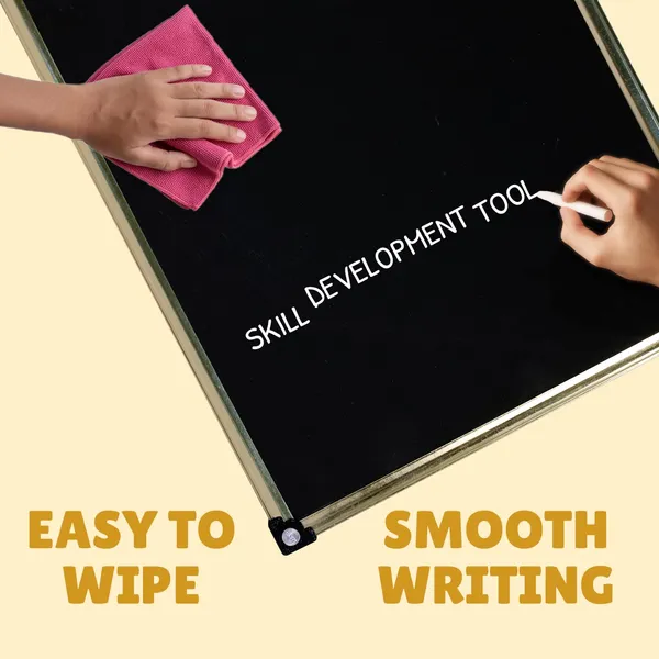 Tokyodo_Nano_Slate_Doublesided_Chalkboard_For_Kids_Slate_25x30_Centimeters_Reusable_And_Erasable_Educational_Learning_Gold_Tin_Frame_With_4_Letter_Spelling_Cards_3_Plain_Slates