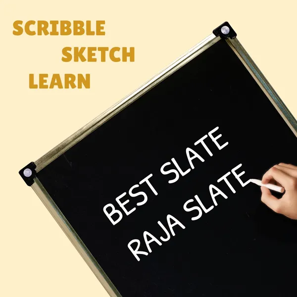 Tokyodo_Nano_Slate_Doublesided_Chalkboard_For_Kids_Slate_25x30_Centimeters_Reusable_And_Erasable_Educational_Learning_Gold_Tin_Frame_With_4_Letter_Spelling_Cards_3_Plain_Slates