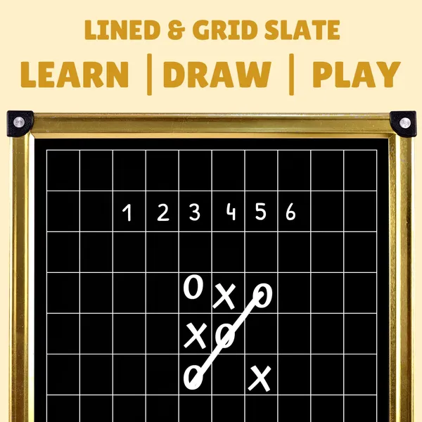 Tokyodo_Slates_Double_Sided_Educational_Board_With_Printed_Lines_Graph_Skill_Development_Learning_Toy_For_Kids_Durable_Gold_Tin_Frame_25x30_Cm_With_Spelling_Cards_5_Line_Graph_Slates