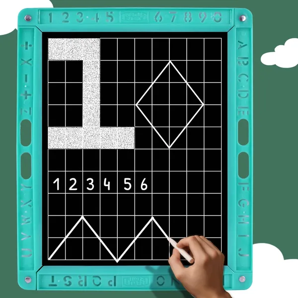 Tokyodo_Kids_Slate_20x25_Double_Sided_Multipurpose_Writing_Board_With_Spelling_Cards_Learning_Toy_1_Cyan_Line_Graph_Slates