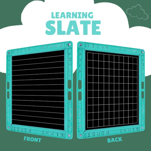 Tokyodo_Kids_Slate_20x25_Double_Sided_Multipurpose_Writing_Board_With_Spelling_Cards_Learning_Toy_1_Cyan_Line_Graph_Slates