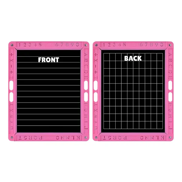 Tokyodo_Kids_Slate_20x25_Double_Sided_Multipurpose_Writing_Board_With_Spelling_Cards_Learning_Toy_1_Pink_Line_Graph_Slates