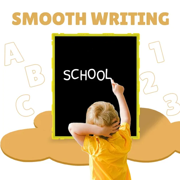 Tokyodo_Kids_Double_Sided_Slate_Board_Reusable_Chalk_Writing_Pad_Educational_Learning_Toy_For_Drawing_Writing_Alphabet_Practice_With_Word_Learning_Cards_25x30_Cm_Yellow_With_English_Words