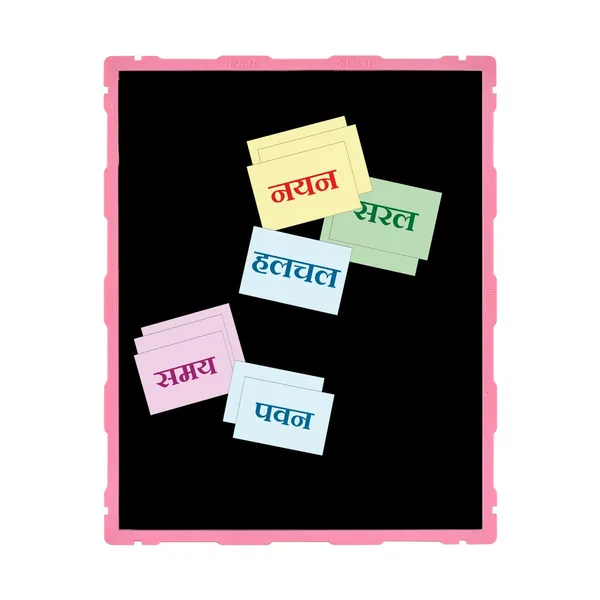 Tokyodo_Kids_Double_Sided_Slate_Board_Reusable_Chalk_Writing_Pad_Educational_Learning_Toy_For_Drawing_Writing_Alphabet_Practice_With_Word_Learning_Cards_25x30_Cm_Pink_With_Hindi_Words