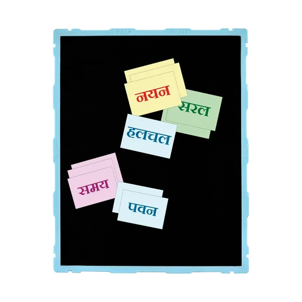 Tokyodo_Kids_Double_Sided_Slate_Board_Reusable_Chalk_Writing_Pad_Educational_Learning_Toy_For_Drawing_Writing_Alphabet_Practice_With_Word_Learning_Cards_25x30_Cm_Blue_With_Hindi_Words