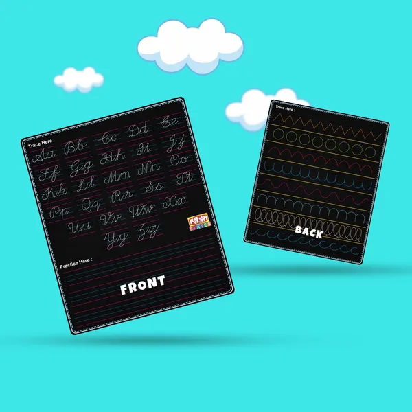Rajaslates_Kids_Writing_Slate_Plastic_Frame_Plain_Blackboard_Slate_30_X_25_Cm_Reusable_Writing_Drawing_Board_With_Learning_Flashcards_Educational_And_For_Preschool_School_Kids_Zoo