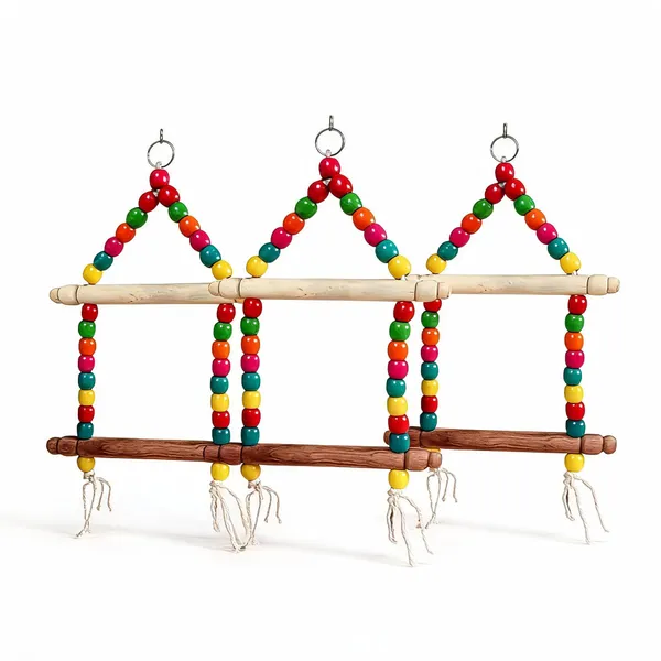 Tokyodo_Bird_Cage_Accessories_Combo_Pack_of_3_Swings_with_Colorful_Wooden_Beads,_Bells,_Hammock_Perch_and_300ml_Plastic_Food_and_Water_Feeder_Bowl_for_Parrots,_Budgies,_Lovebirds,_Cockatiels,_Finches_and_Small_Birds