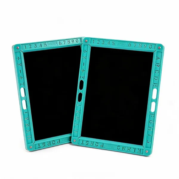 Tokyodo_Kids_Slate_20x25_Double_Sided_Multipurpose_Writing_Board_With_Spelling_Cards_Learning_Toy_1_Cyan_Plain_Slates
