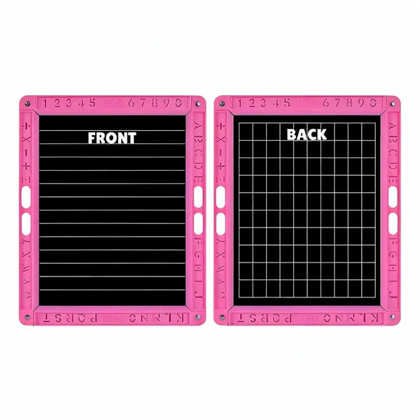 Tokyodo_Kids_Slate_20x25_Double_Sided_Multipurpose_Writing_Board_With_Spelling_Cards_Learning_Toy_1_Pink_Line_Graph_Slates