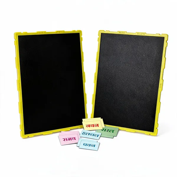 Tokyodo_Kids_Double_Sided_Slate_Board_Reusable_Chalk_Writing_Pad_Educational_Learning_Toy_For_Drawing_Writing_Alphabet_Practice_With_Word_Learning_Cards_20x25_Cm_Yellow_With_Hindi_Words