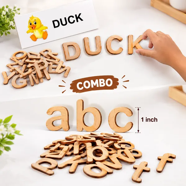 Tokyodo_Wooden_MDF_Alphabet_Letters_Learning_and_Craft_Set,_3_Sets_of_1_Inch_Uppercase_and_Lowercase_A_to_Z_Letters_with_Flashcards,_Durable_Laser-Cut_Letter_Cutouts_for_Kids,_Toddlers,_Preschoolers,_DIY_Crafts,_Personalized_Art_and_Wall_Decoration