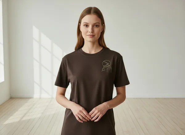 Brown_Casual_Fit_T-Shirt_for_Women