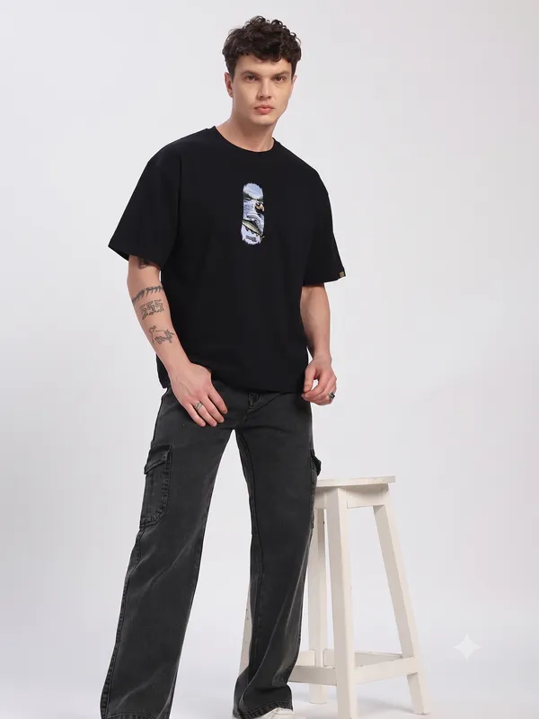 Black_Regular_Fit_Embroidered_T-Shirt_for_Men