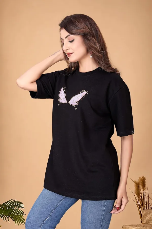 Women_S_Cotton_Blend_Embroidered_T_Shirt