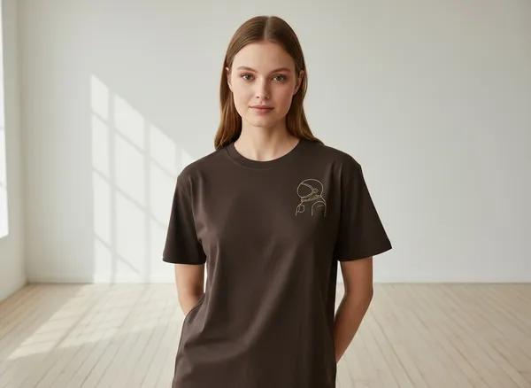 Brown_Casual_Fit_T-Shirt_for_Women