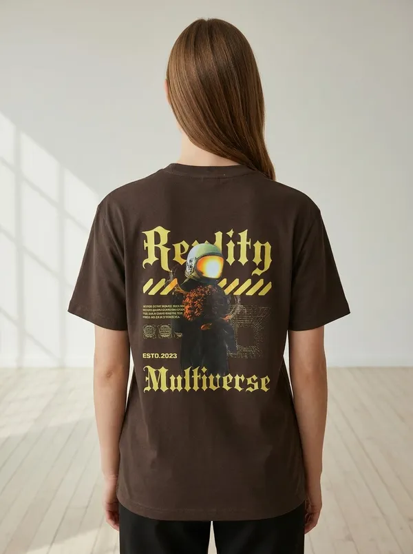 Brown_Casual_Fit_T-Shirt_for_Women