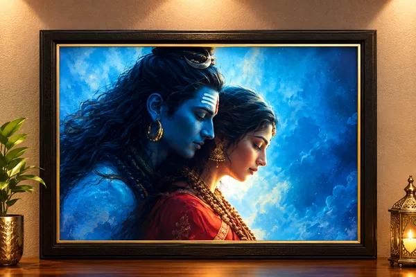Black_Framed_Devotional_Shiva_Parvati_Wall_Art