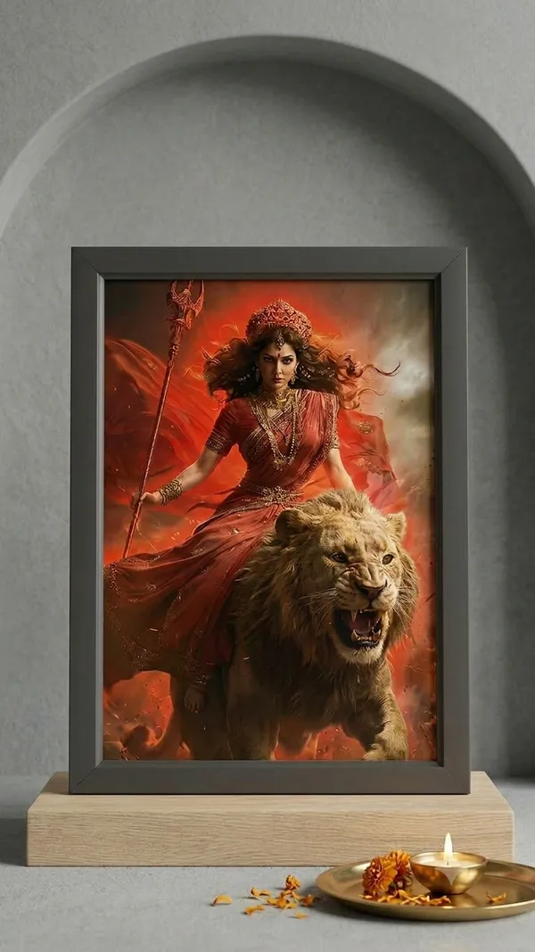 Black_Framed_Navdurga_Religious_Wall_Art