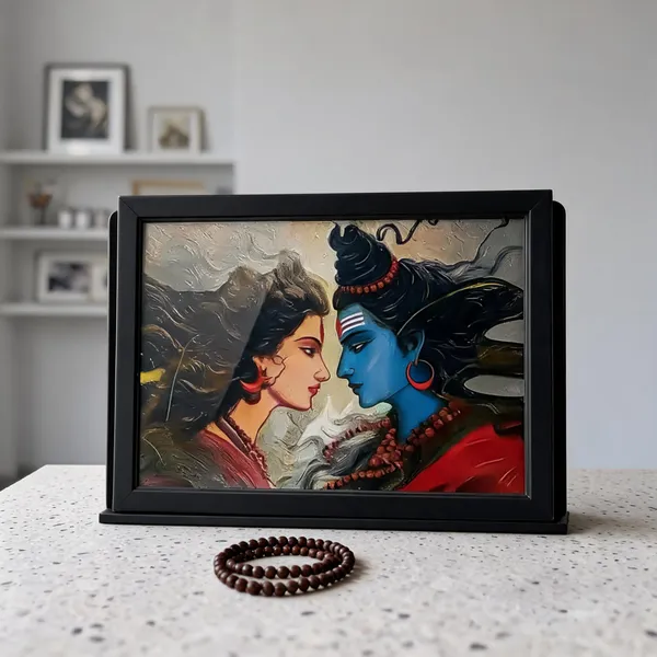 Pvc_Frame_Devotional_Shiva_Parvati_Portrait_Framed_Wall_Art