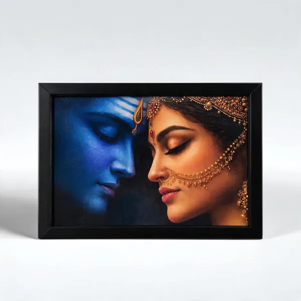Pvc_Frame_Devotional_Krishna_Radha_Portrait_Framed_Wall_Art