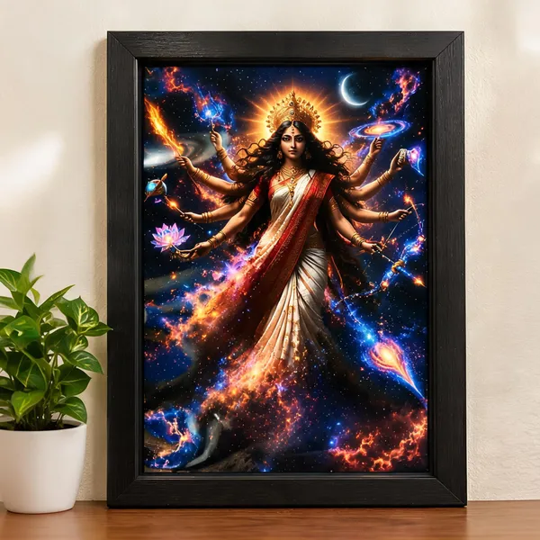 Pvc_Frame_Devotional_Multi-Armed_Goddess_Framed_Wall_Art