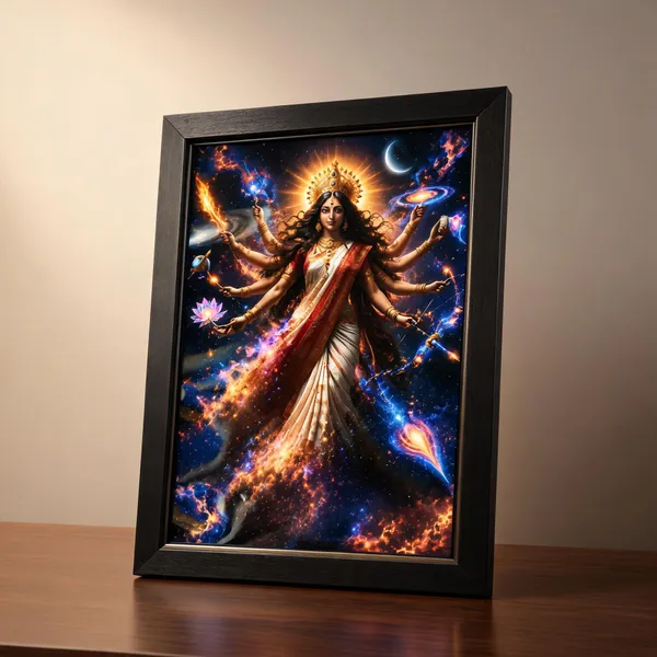 Pvc_Frame_Devotional_Multi-Armed_Goddess_Framed_Wall_Art