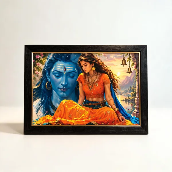 Pvc_Frame_Devotional_Lord_Shiva_Scenic_Framed_Wall_Art