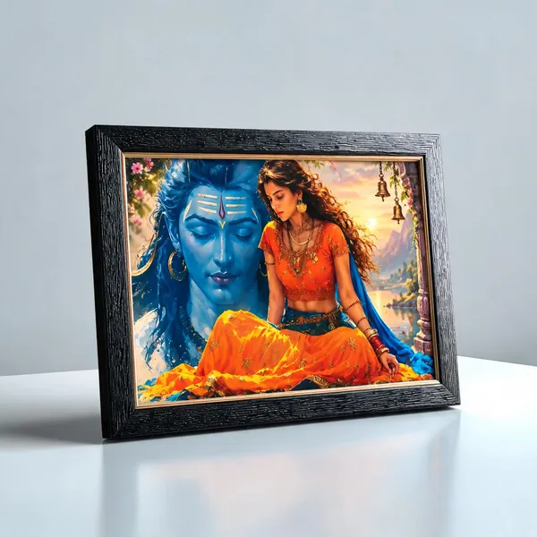 Pvc_Frame_Devotional_Lord_Shiva_Scenic_Framed_Wall_Art
