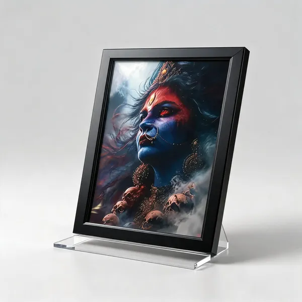 Pvc_Frame_Devotional_Goddess_Kali_Portrait_Framed_Wall_Art